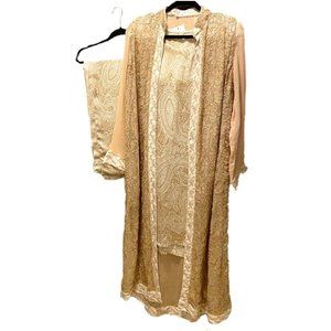 Silk Printed Suit/Shirt/Kameez with Sequin Gown